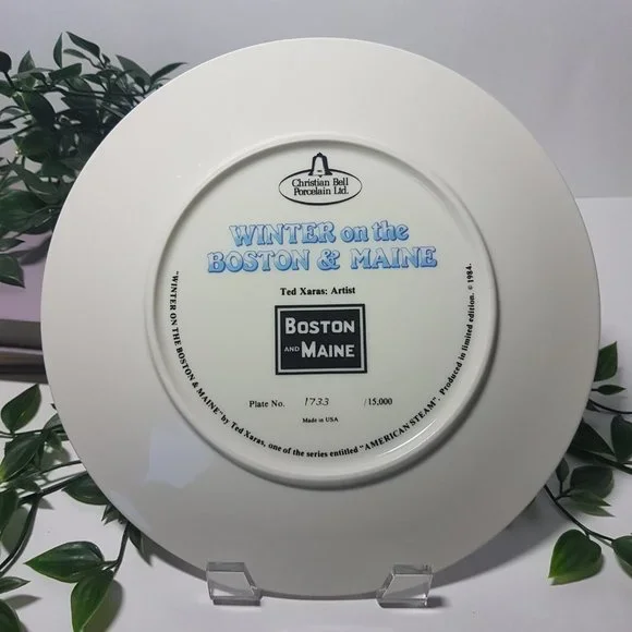 Set of 4 AMERICAN STEAM Collectors Plates United States Rail USA Rail US Rail - Picture 12 of 14